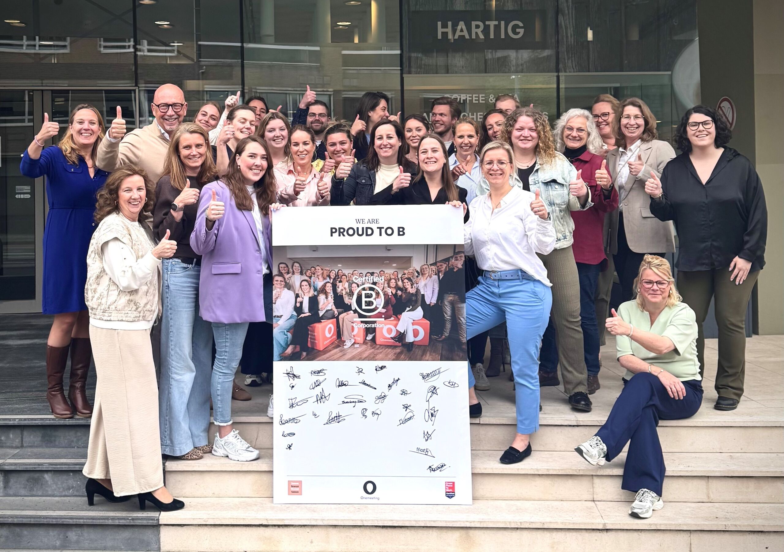 Team Onemeeting B Corp gecertificeerd